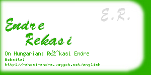 endre rekasi business card